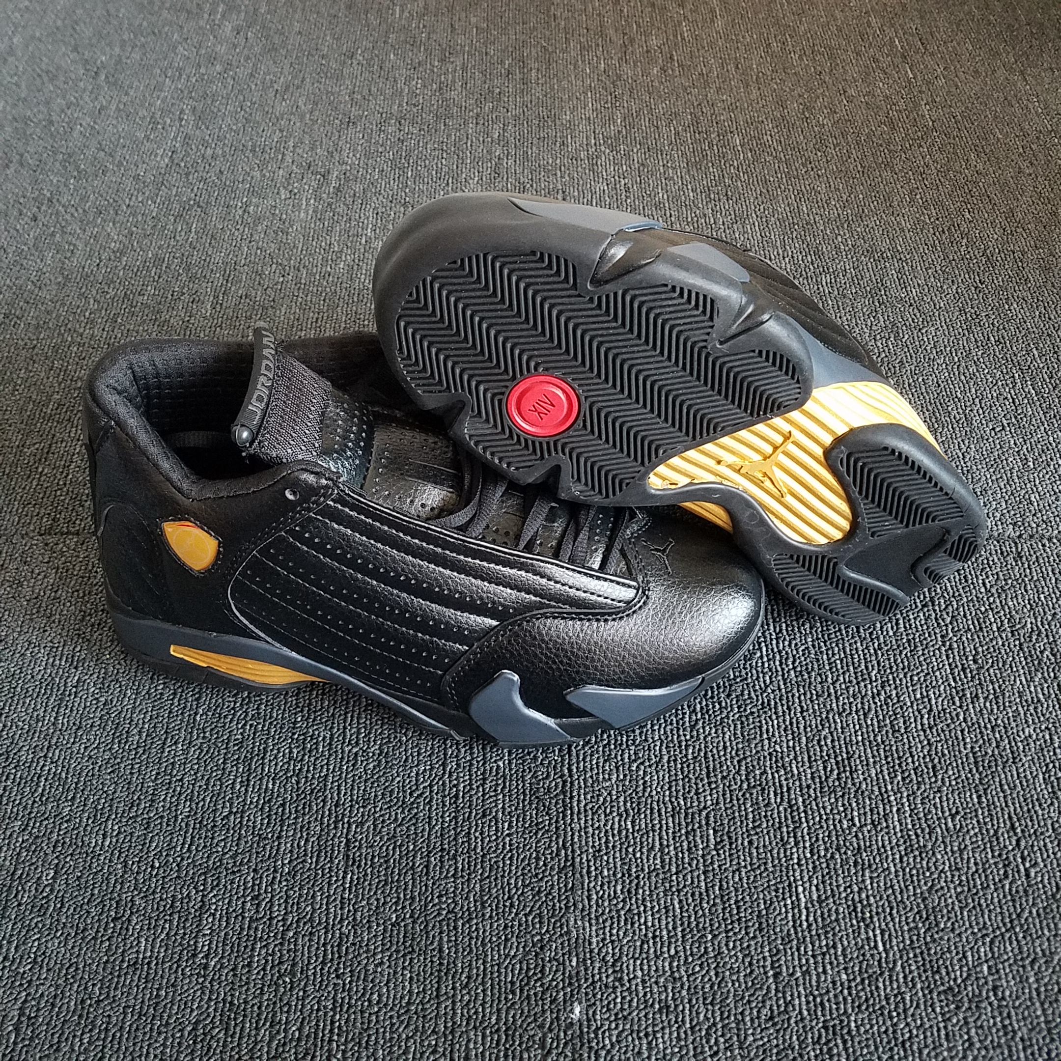 New Air Jordan 14 Retro Black Gold Shoes